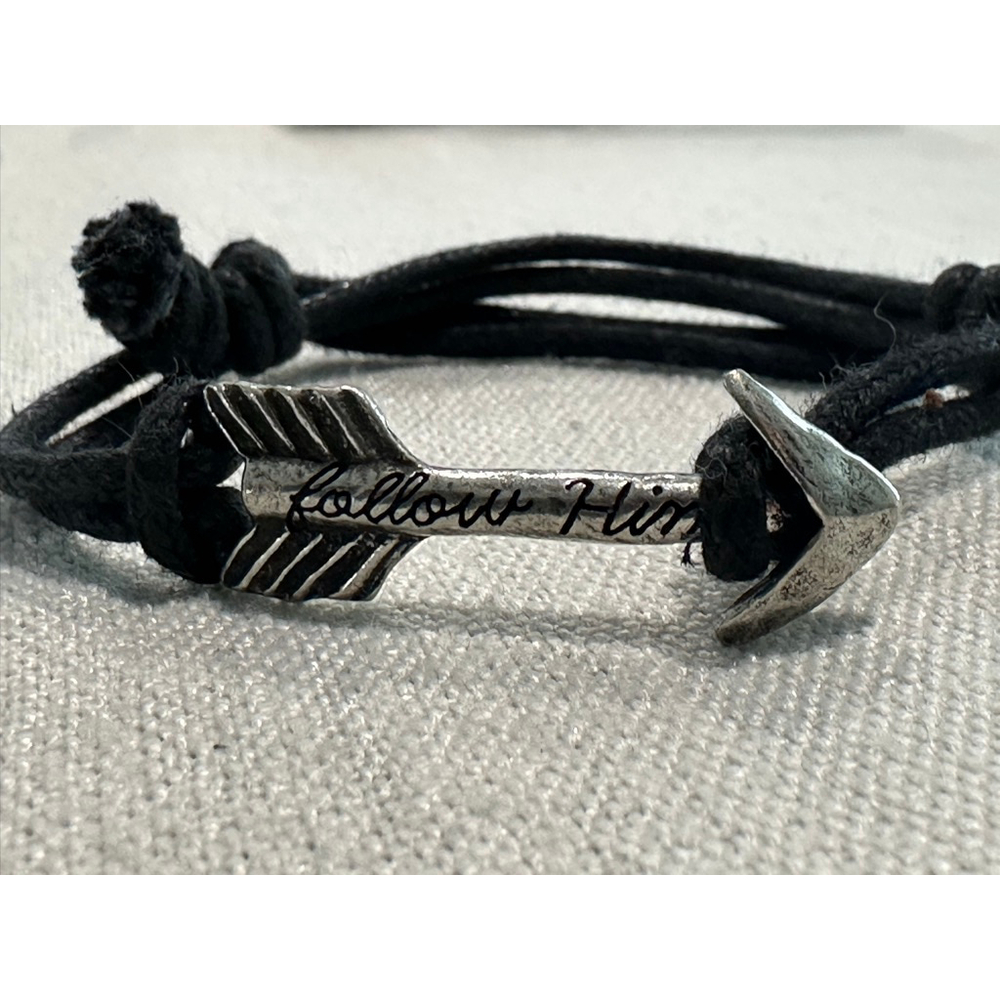 Unisex Unbranded Bracelet Adjustable Black Silver